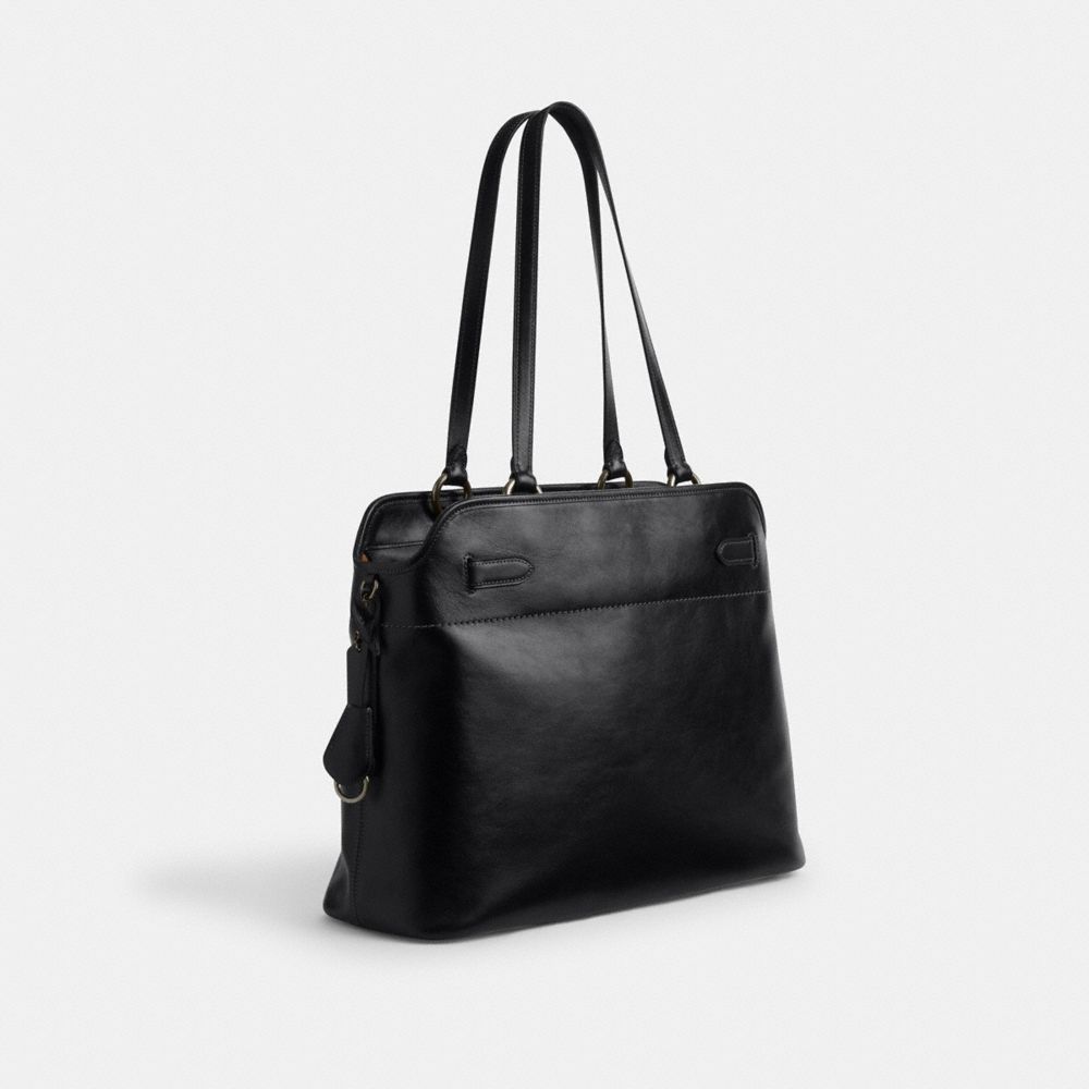 Coach Easton Tote Bag Gunmetal Black