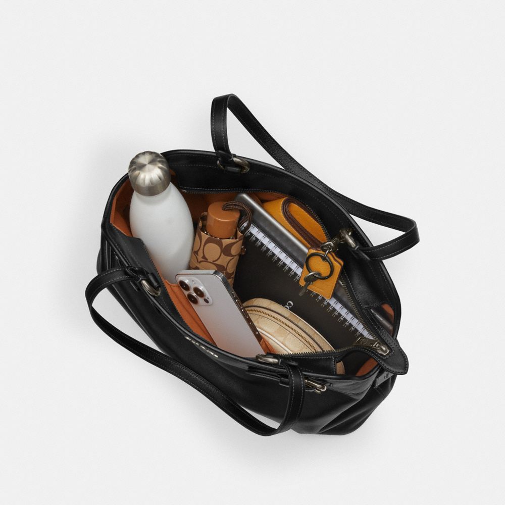 Coach Easton Tote Bag Gunmetal Black