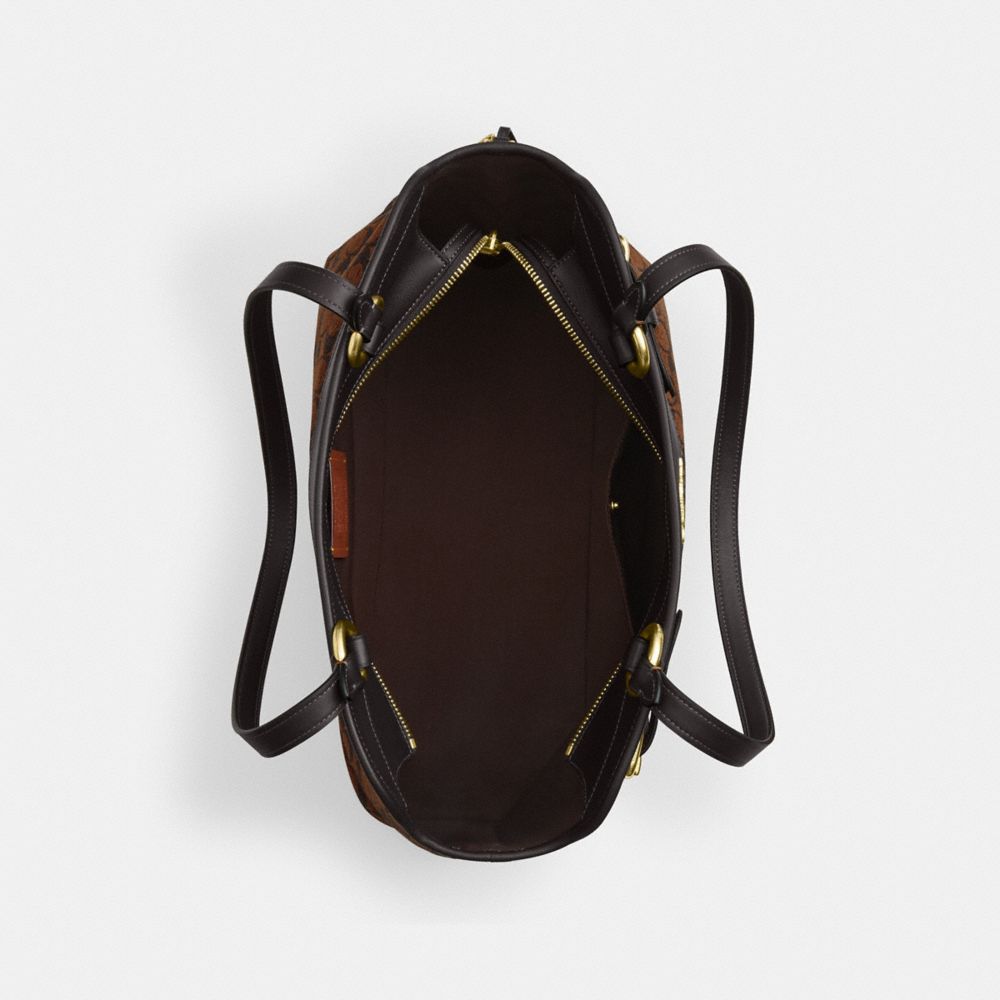 Coach Easton Tote Bag In Signature Chenille Gold