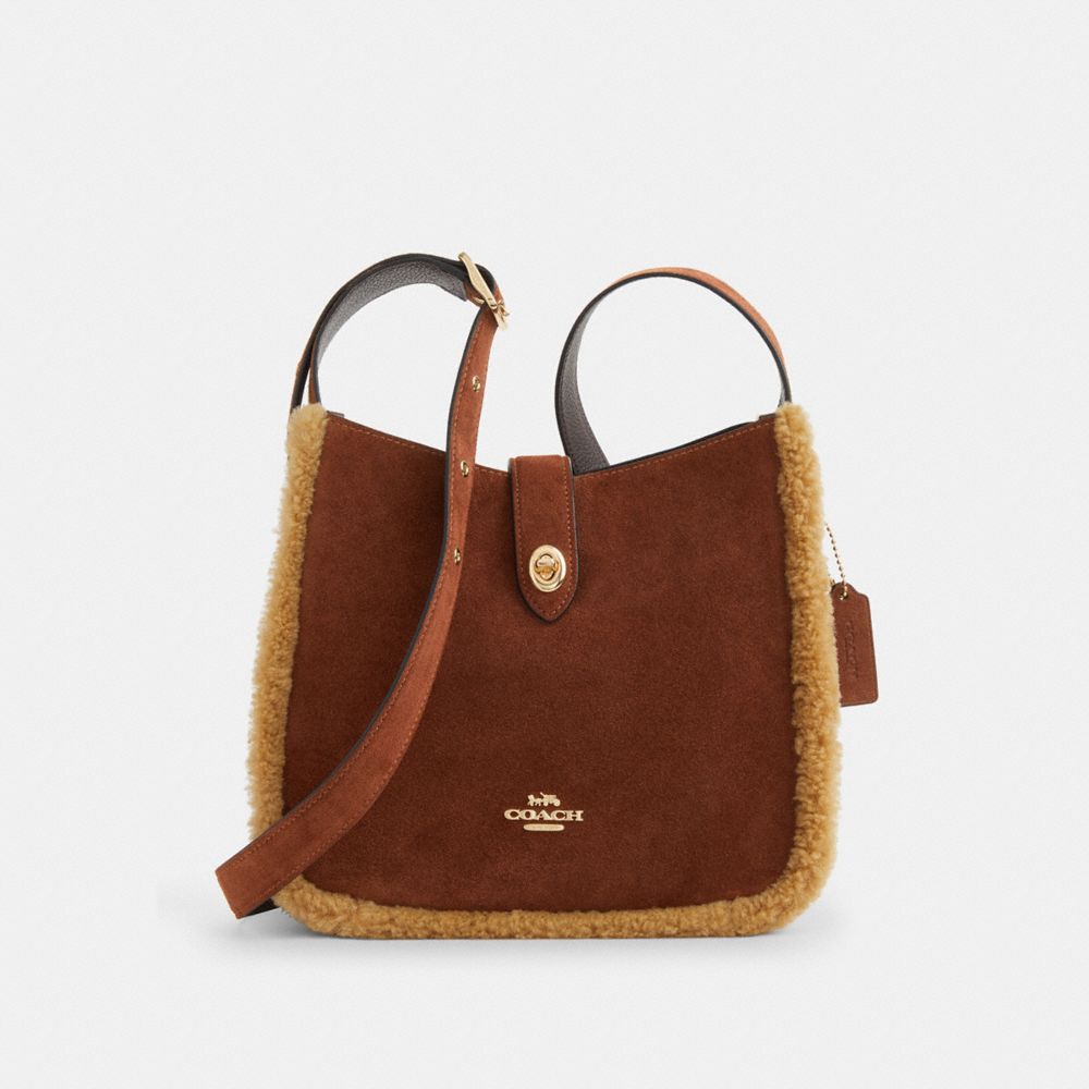 Coach Hadley Convertible Crossbody Bag Gold Vintage Brown Multi