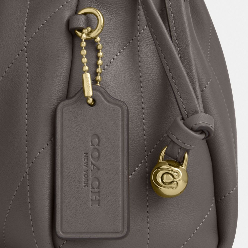 Coach Faye Shoulder Bag With Quilting Gold Slate