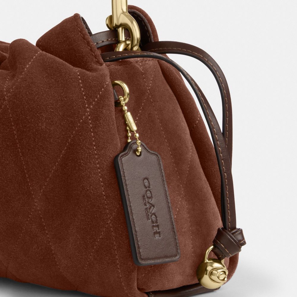 Coach Faye Shoulder Bag With Quilting Gold Vintage Brown Maple