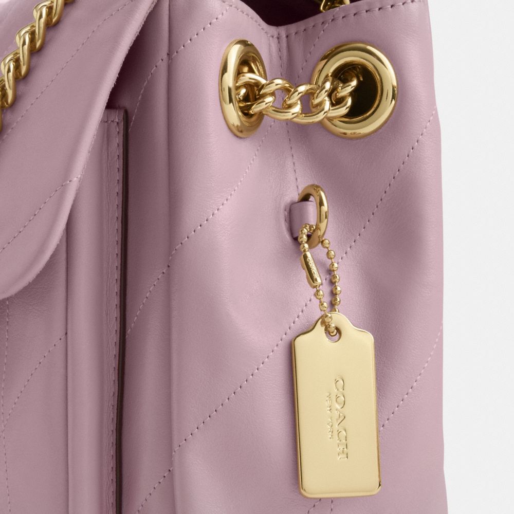 Coach Elodie Crossbody Bag With Quilting Gold Carnation