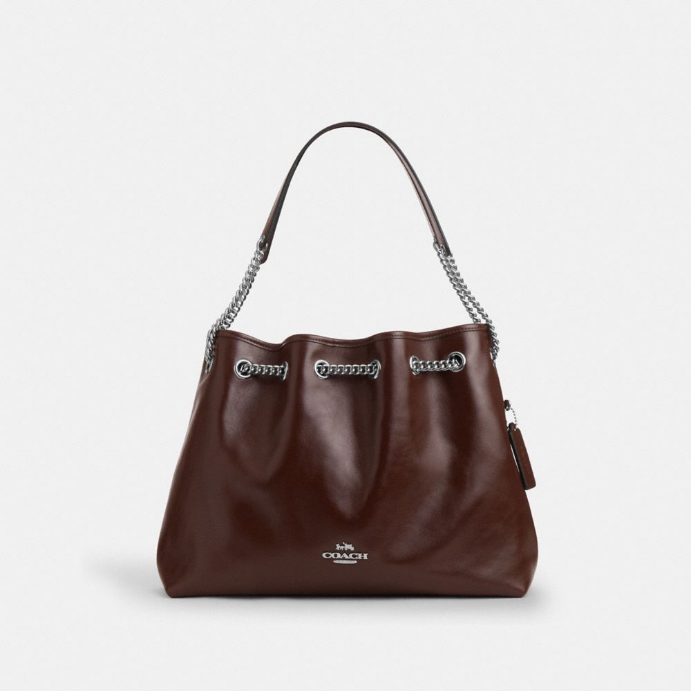 Coach Evelyn Shoulder Bag Silver