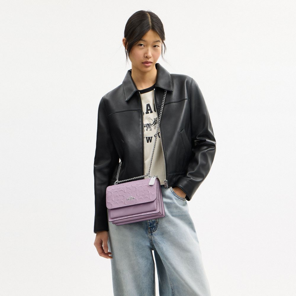 Coach Klare Crossbody Bag In Signature Leather Silver