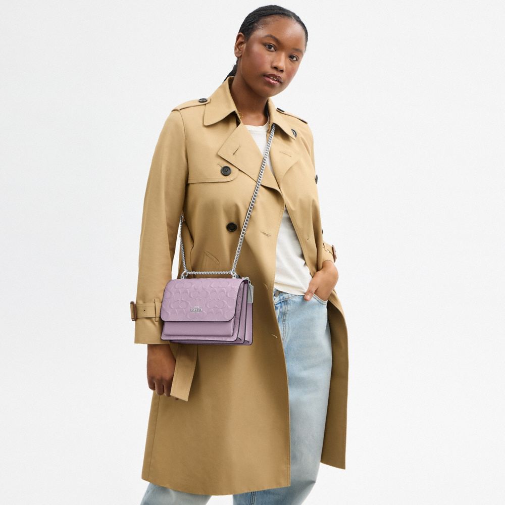 Coach Klare Crossbody Bag In Signature Leather Silver