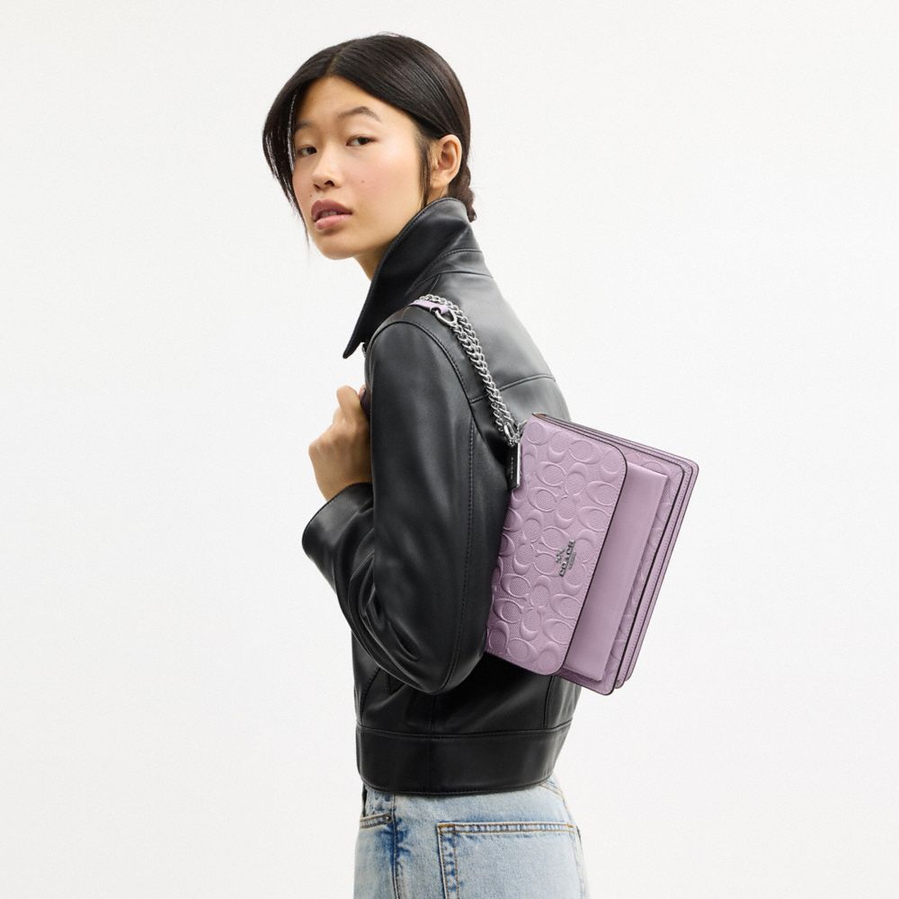 Coach Klare Crossbody Bag In Signature Leather Silver
