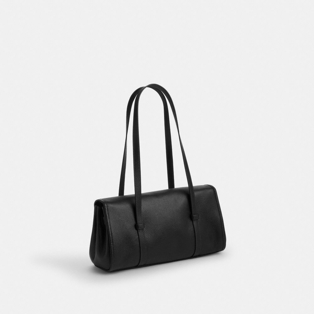 Coach Bridget Flap Shoulder Bag showing gold tone hardware and flap closure