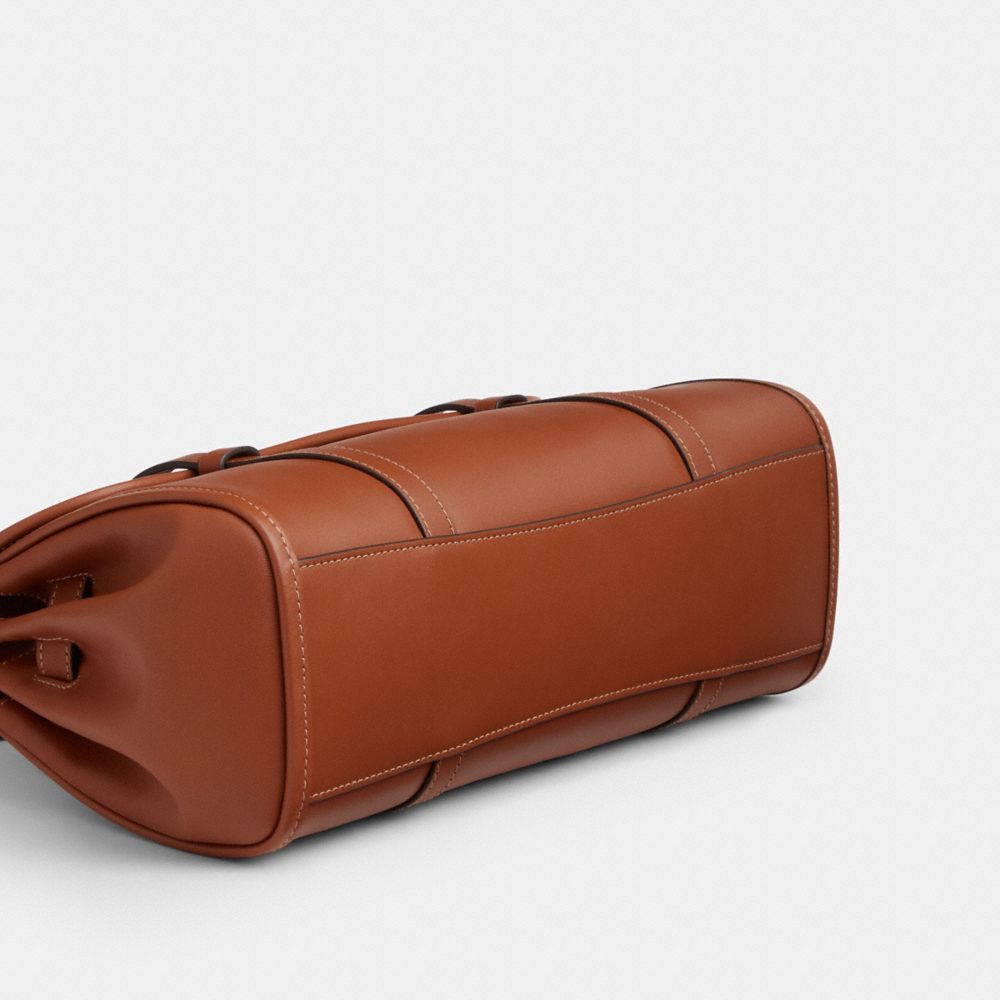 Coach Bridget Flap Shoulder Bag Gold Tan