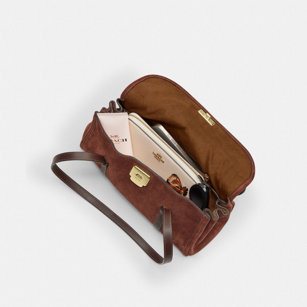 Coach Bridget Flap Shoulder Bag Gold