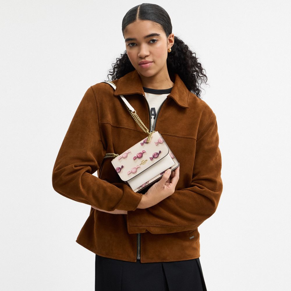 Coach Mini Klare Crossbody Bag With Candy Print Gold Chalk Chalk