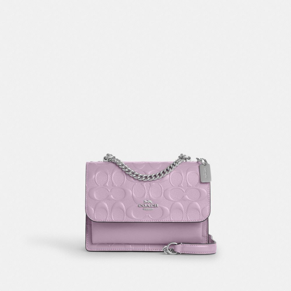 Coach Mini Klare Crossbody Bag In Signature Leather Silver