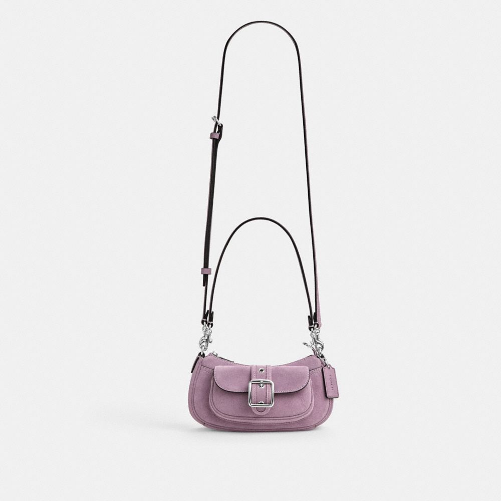 Coach Ashton Mini Shoulder Bag Silver Light Violet