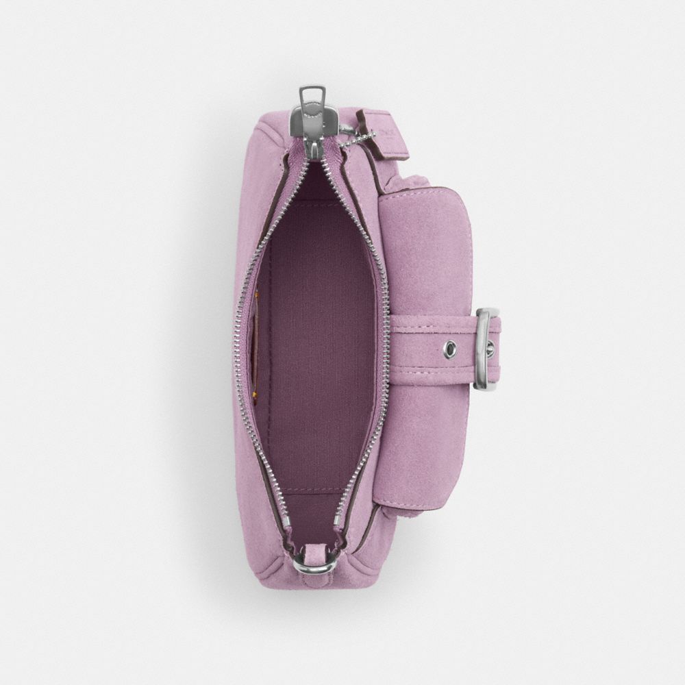 Coach Ashton Mini Shoulder Bag Silver Light Violet