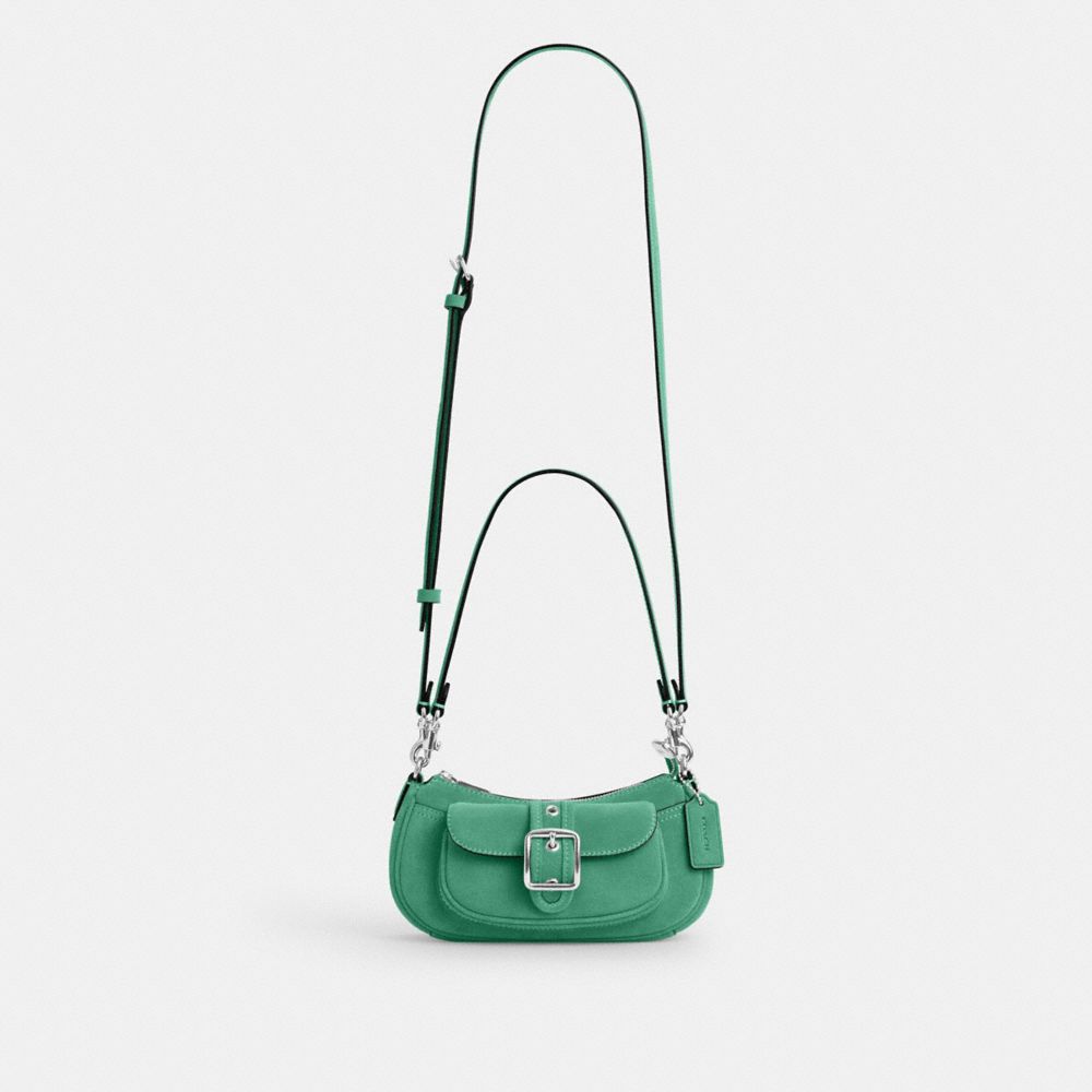 Coach Ashton Mini Shoulder Bag Silver Mint