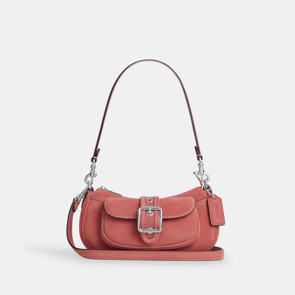 Coach Ashton Mini Shoulder Bag Silver Pink