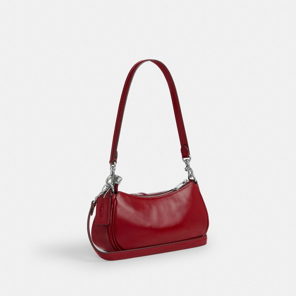 Coach Ashton Mini Shoulder Bag Silver Dark Cardinal