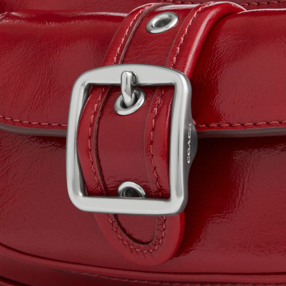 Coach Ashton Mini Shoulder Bag Silver Dark Cardinal