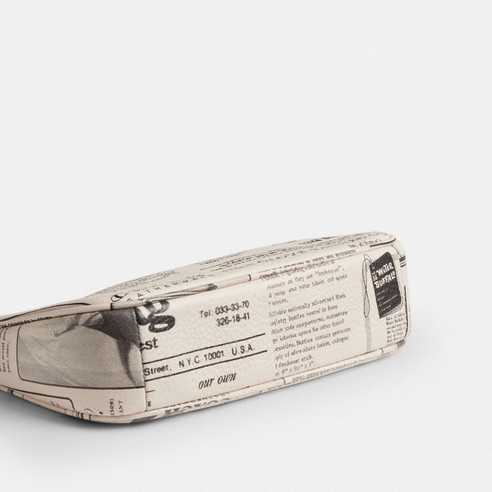 Coach Nolita 19 With Newspaper Print Silver Chalk Multi