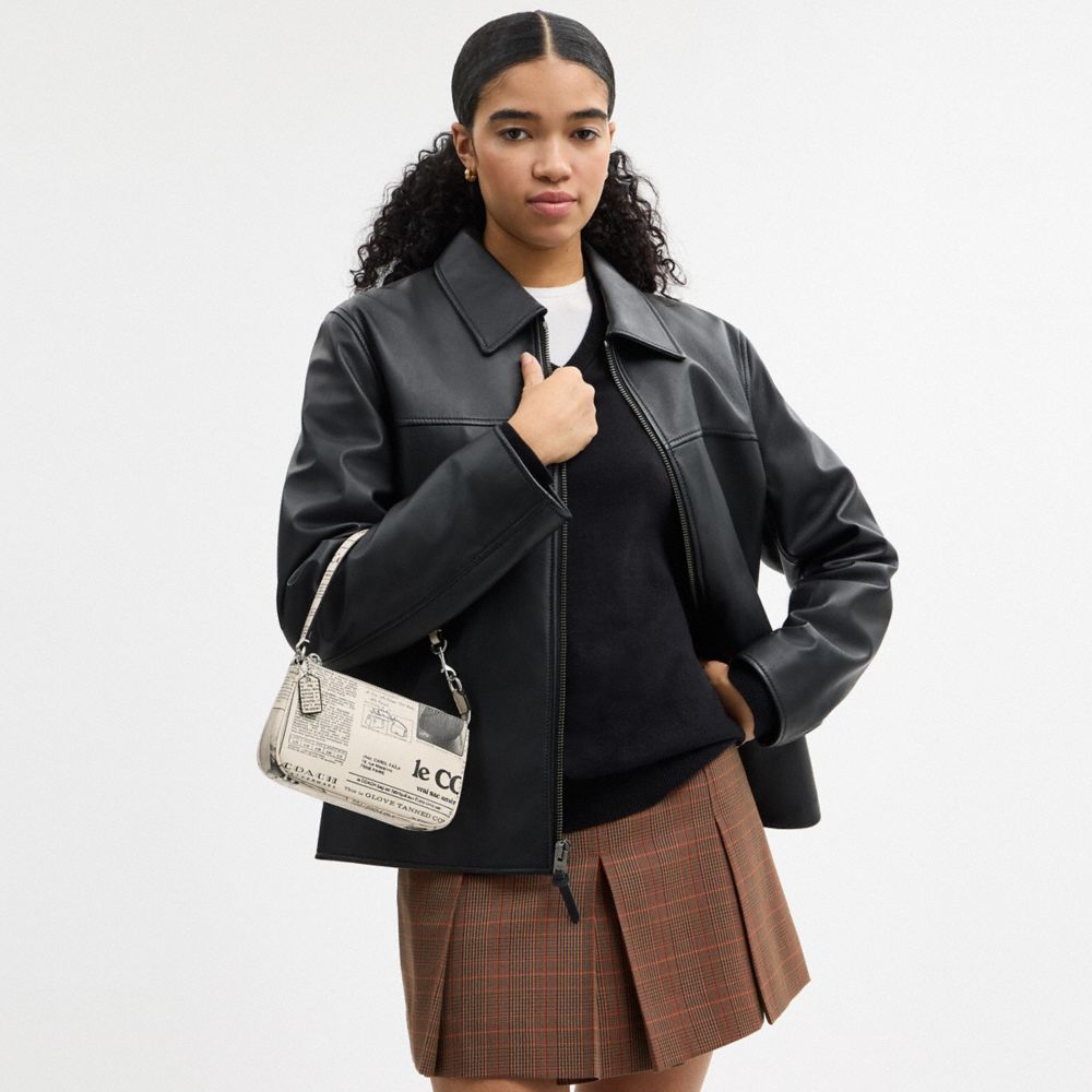 Coach Nolita 19 With Newspaper Print Silver Chalk Multi
