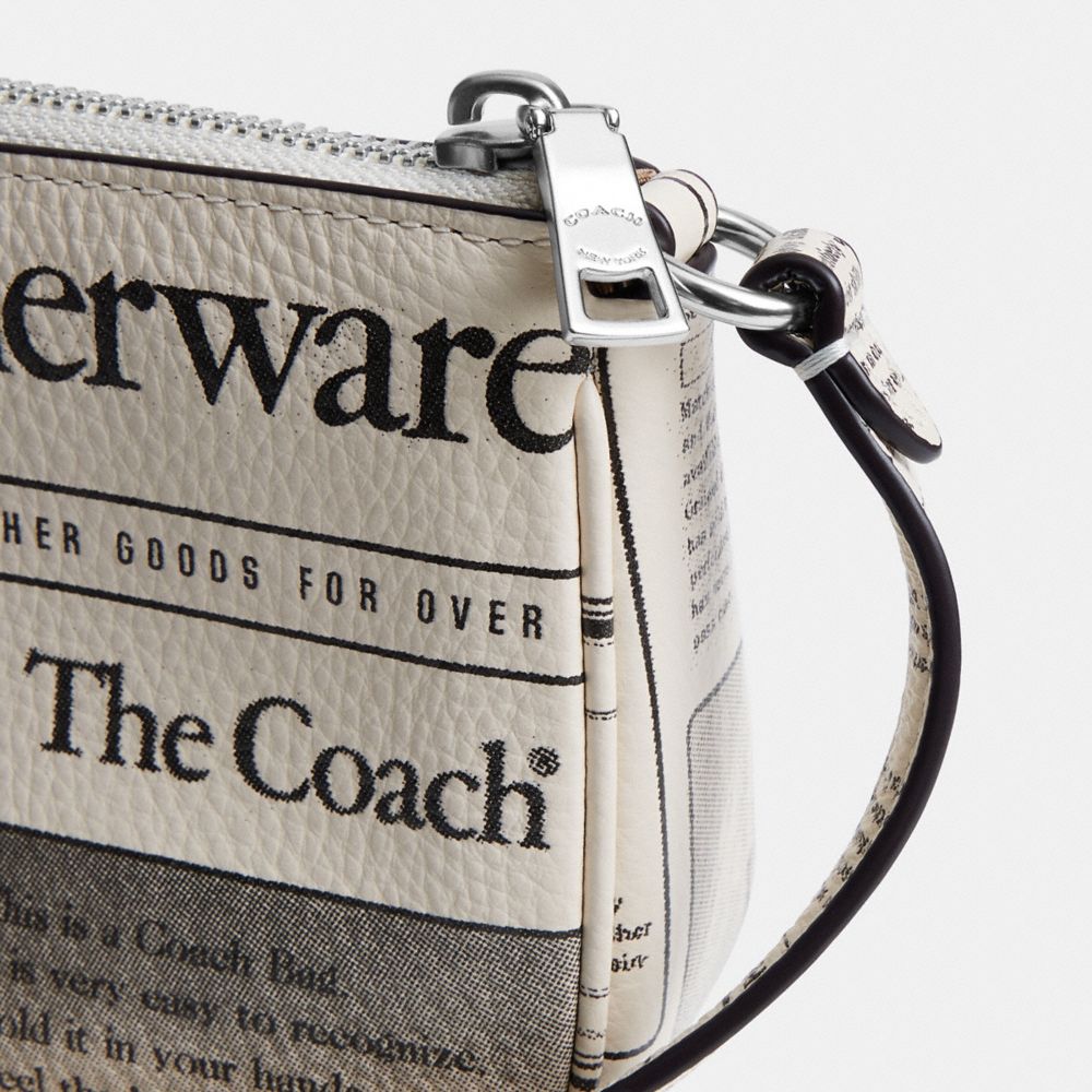 Coach Nolita 19 With Newspaper Print Silver Chalk Multi