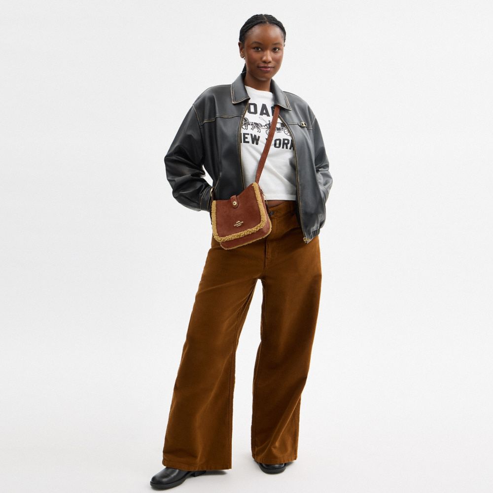 Coach Hadley Mini Crossbody Bag Gold Vintage Brown Multi