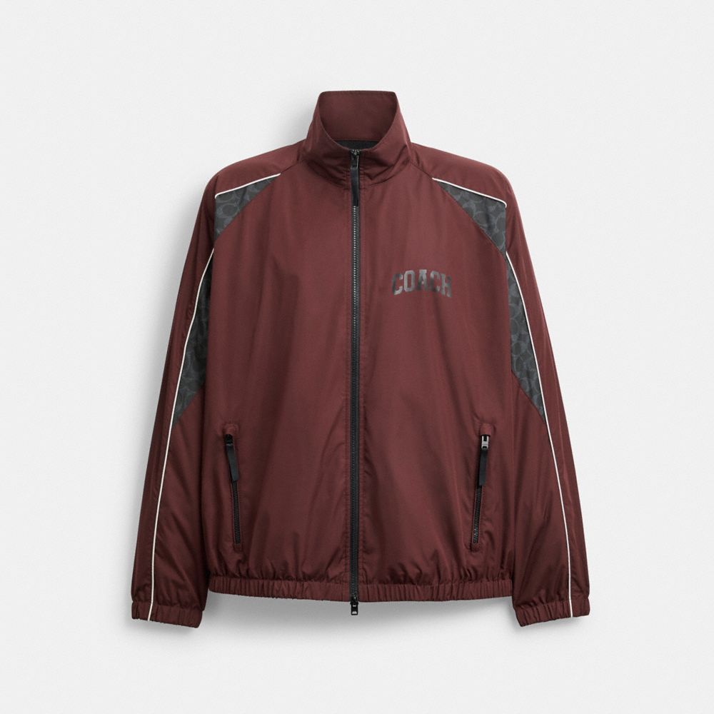 Coach Track Jacket Burgundy