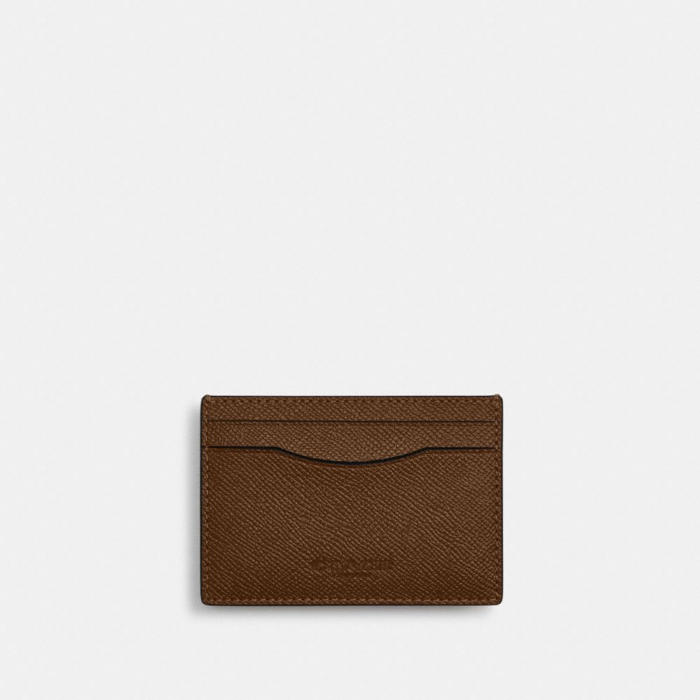 Coach Card Case With Money Clip Silver/Chestnut