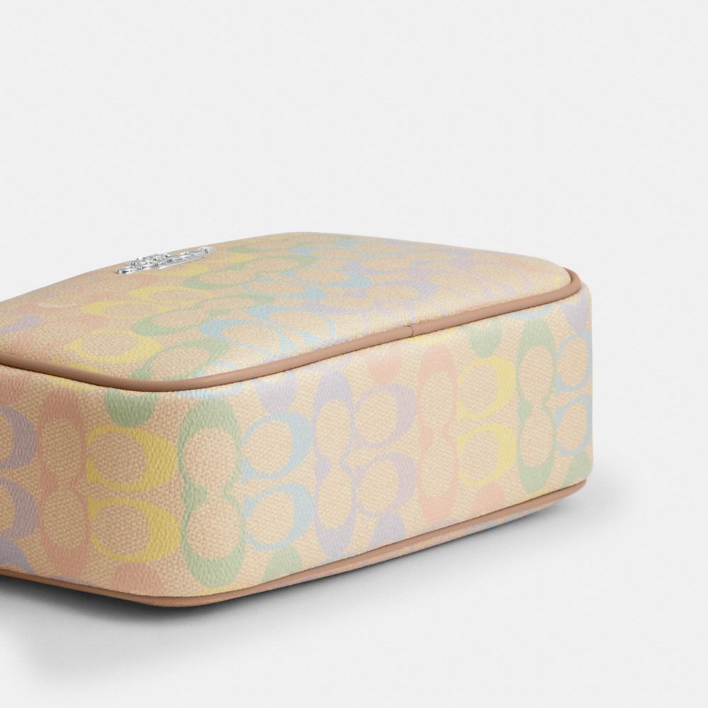 Coach Jamie Camera Bag In Rainbow Signature Canvas Silver Sand Multi