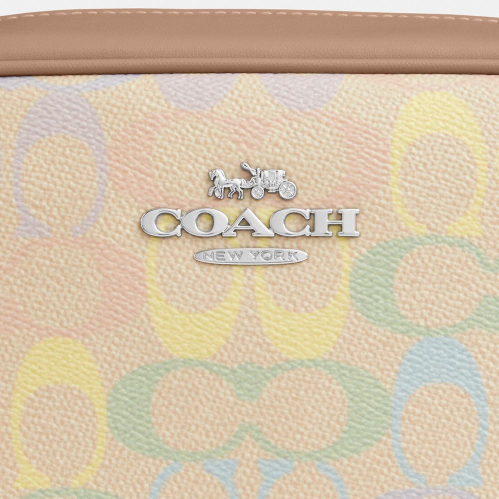 Coach Jamie Camera Bag In Rainbow Signature Canvas Silver Sand Multi