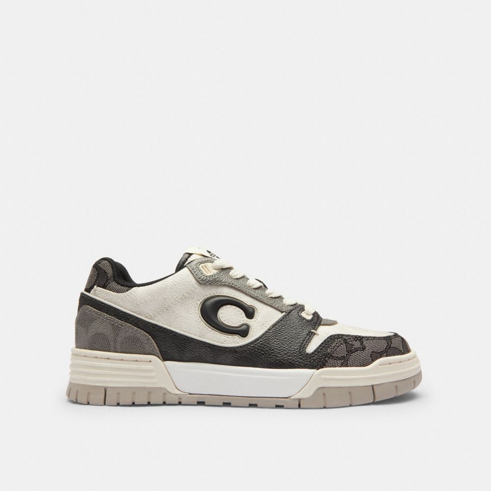 Coach Soho Sneaker In Mixed Signature Black Chalk
