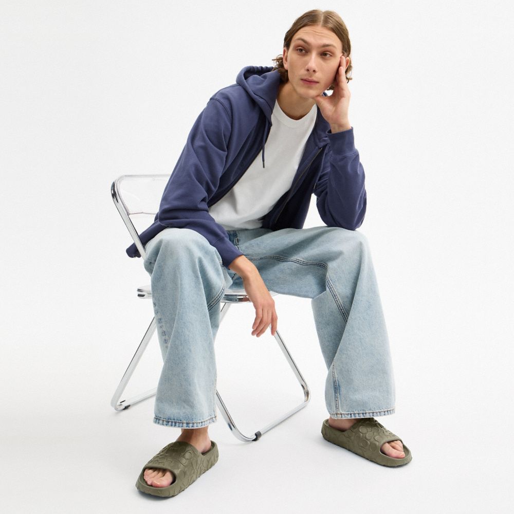 Men's Coach Bay Slide In Signature Army Green