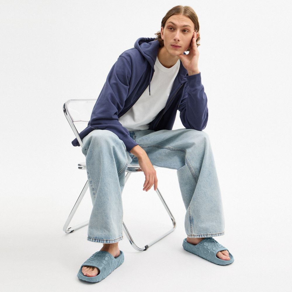 Men's Coach Bay Slide In Signature Sea Mist