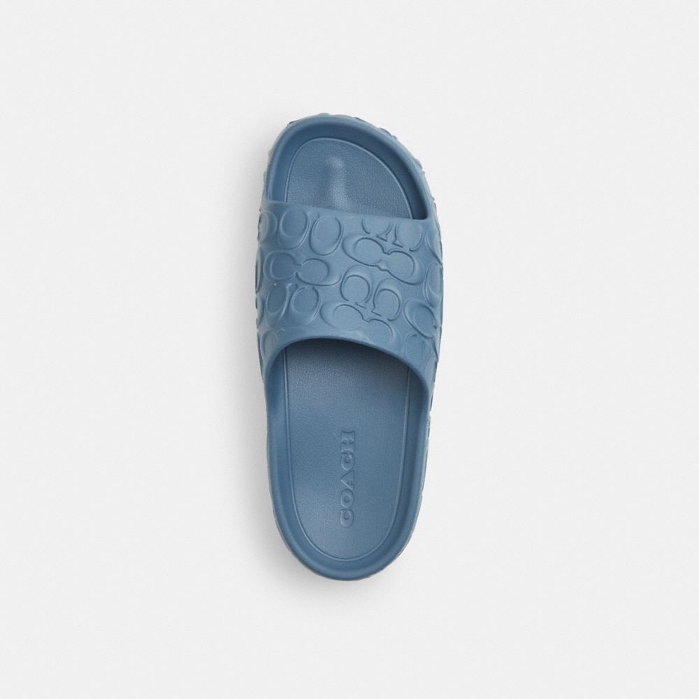 Coach Bay Slide In Signature Light Denim