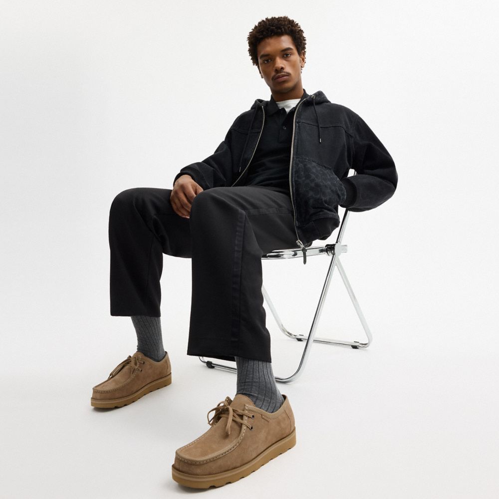 Men's Coach Chukka Shoe With Signature Canvas Stone