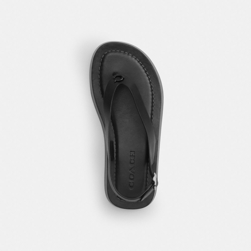 Women's Coach Sculpted C Platform Thong Sandal Black