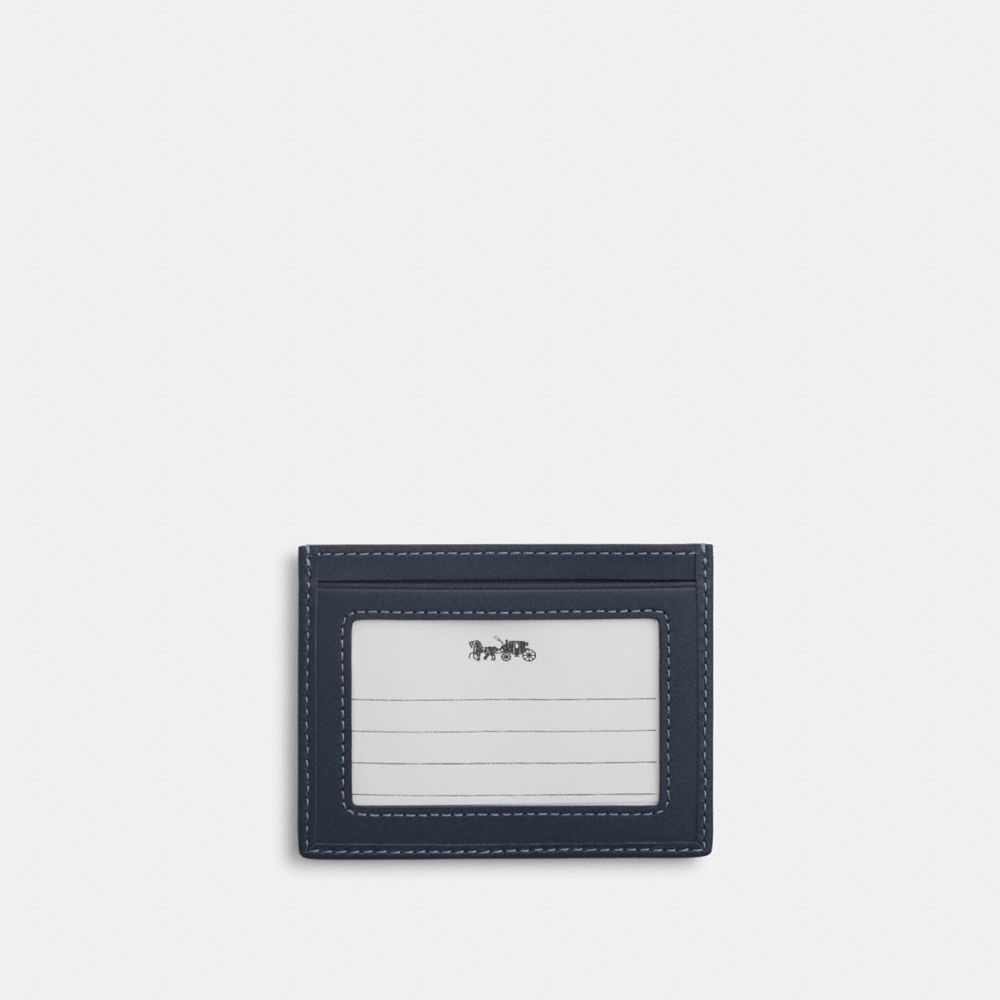 Coach Slim Id Card Case In Signature Denim Denim
