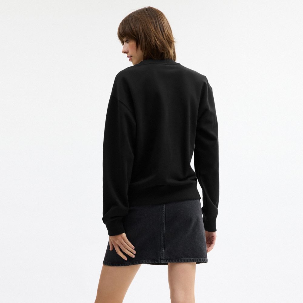 Coach Cherry Crewneck Sweatshirt Black