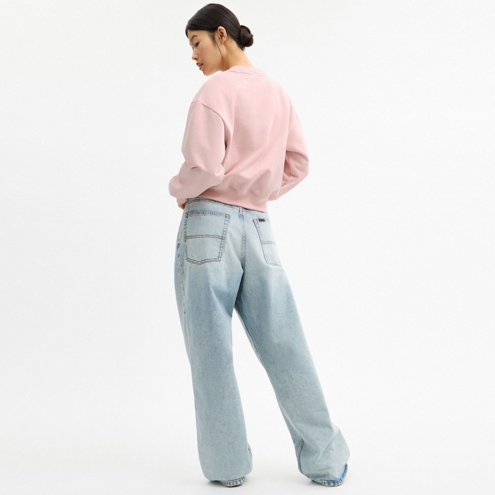 Coach Candy Shop Crewneck Sweatshirt Peach Skin