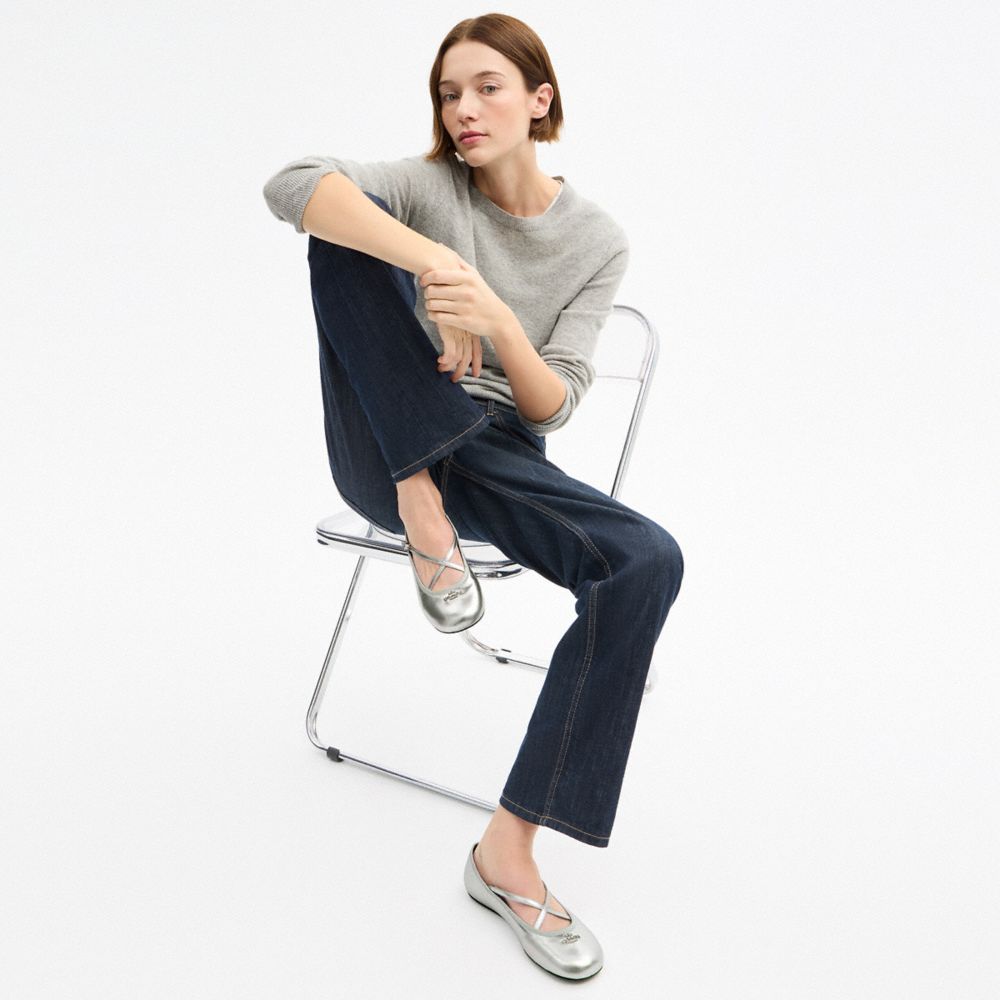 Women's Coach Phoebe Ballet Flat Silver