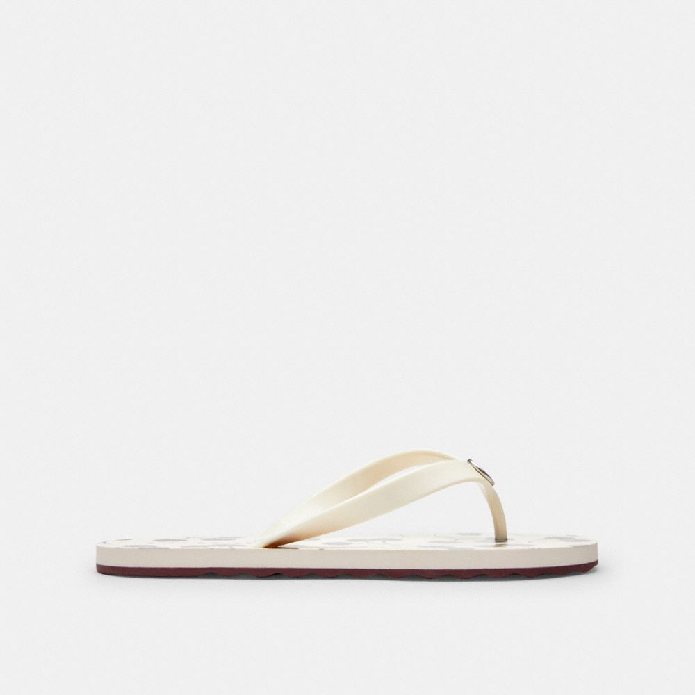 Women's Coach Zayn Flip Flop With Cherry Print Chalk Multi