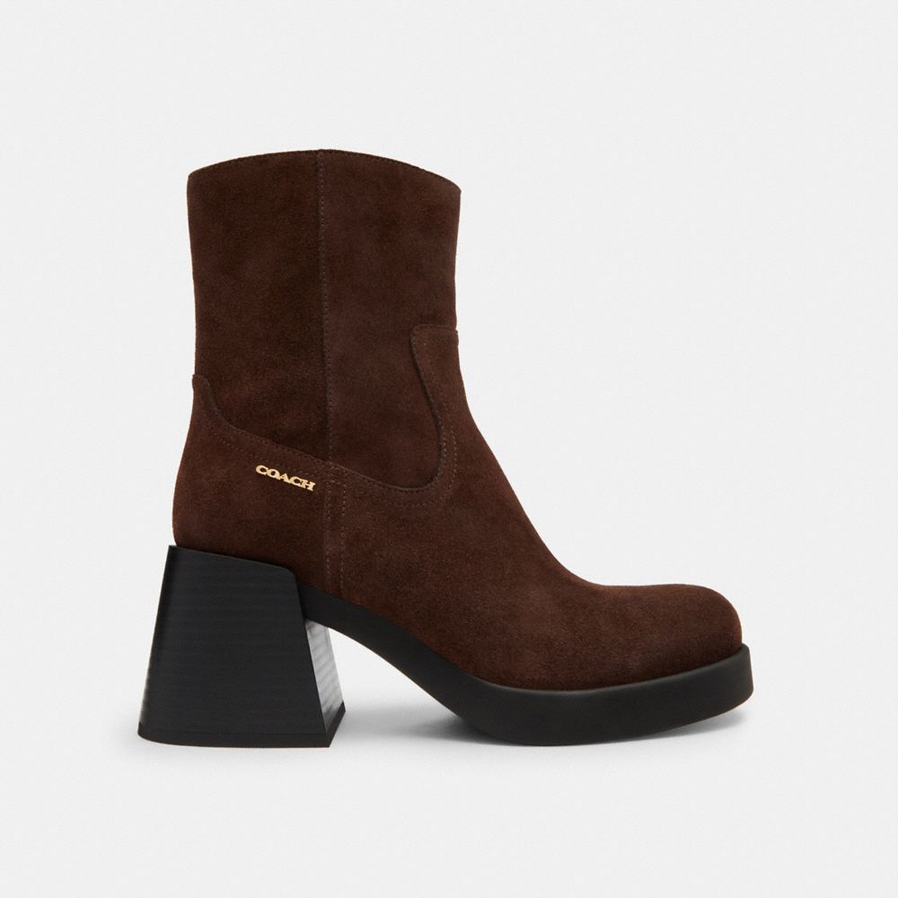Women's Coach Block Heel Boot Maple