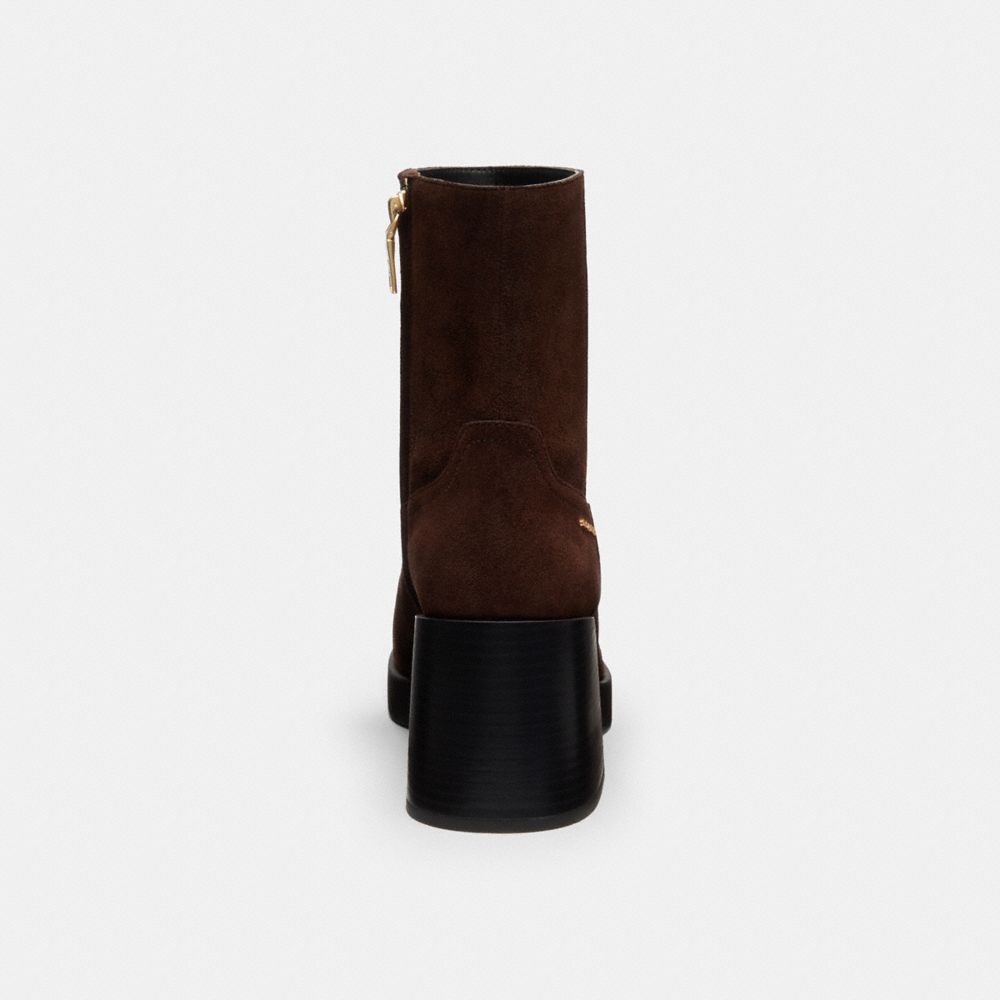 Women's Coach Block Heel Boot Maple