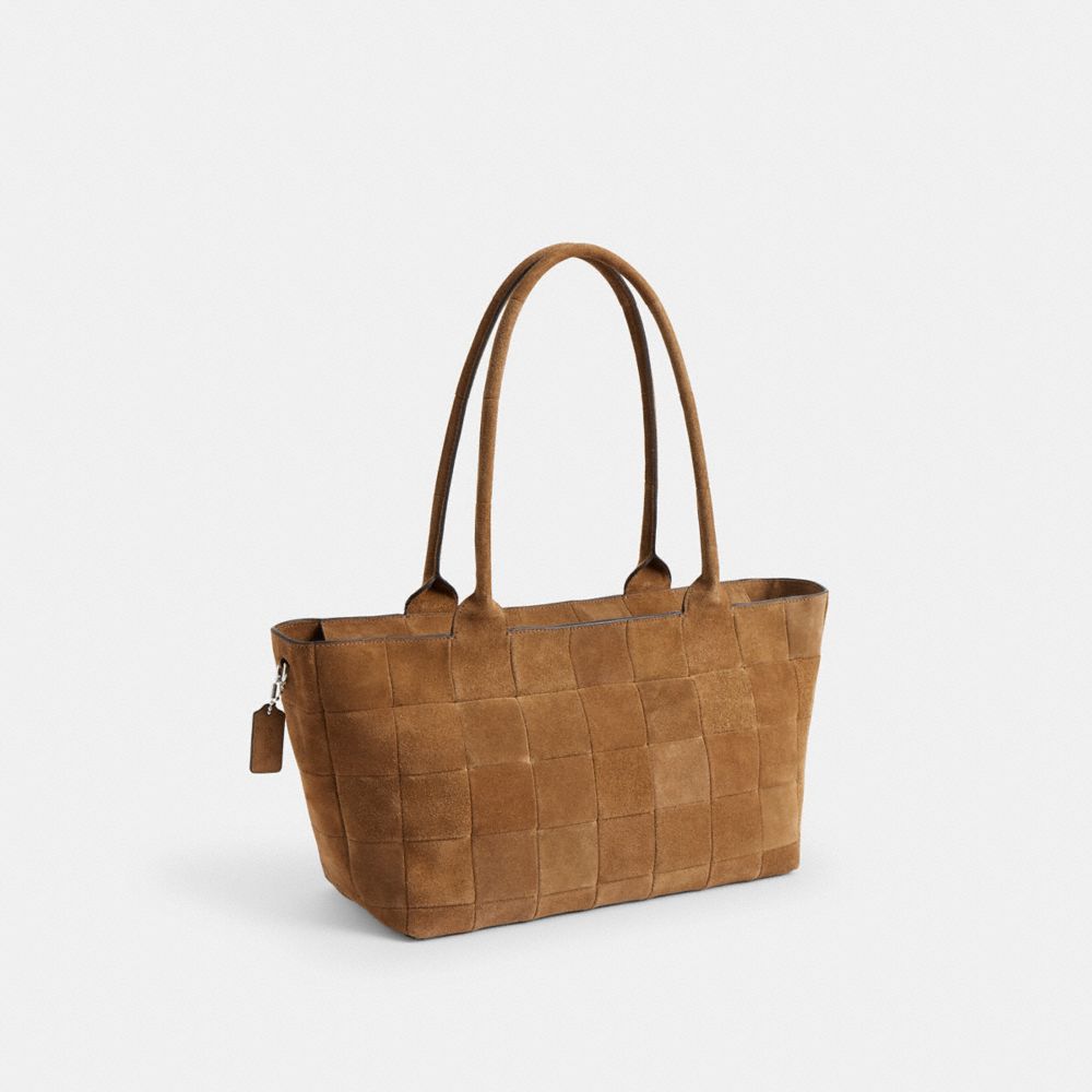 Coach Alter/Ego Large Tote Bag In Upcrafted Suede Cedar Suede