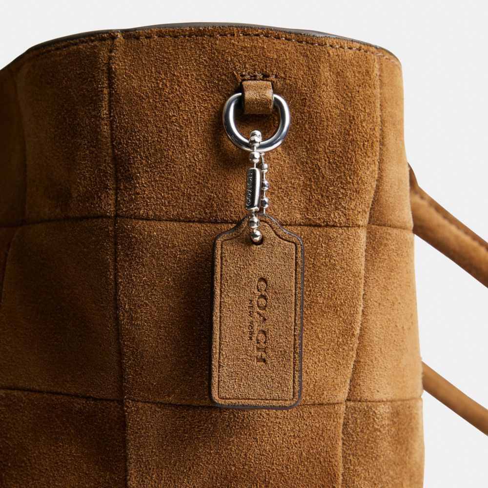 Coach Alter/Ego Large Tote Bag In Upcrafted Suede Cedar Suede