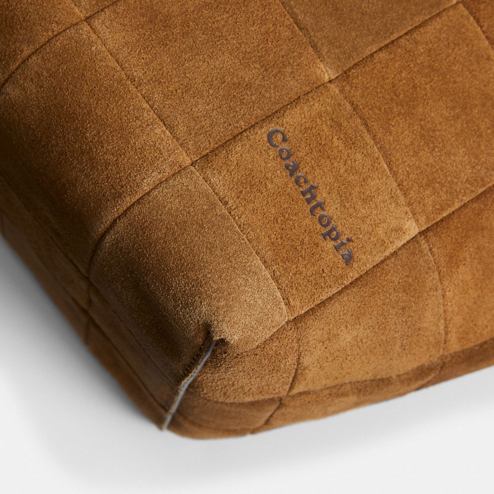 Coach Alter/Ego Large Tote Bag In Upcrafted Suede Cedar Suede