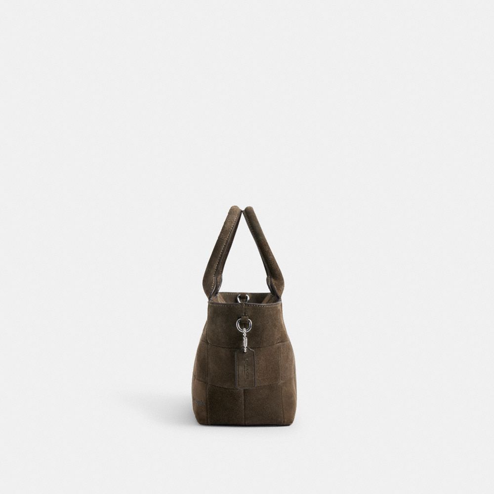 Coach Alter/Ego Small Tote Bag In Upcrafted Suede Olive Suede