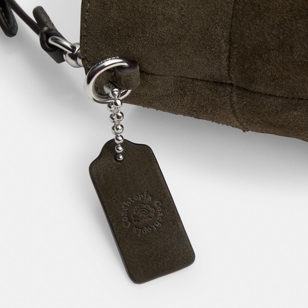 Coach Alter/Ego Small Tote Bag In Upcrafted Suede Olive Suede