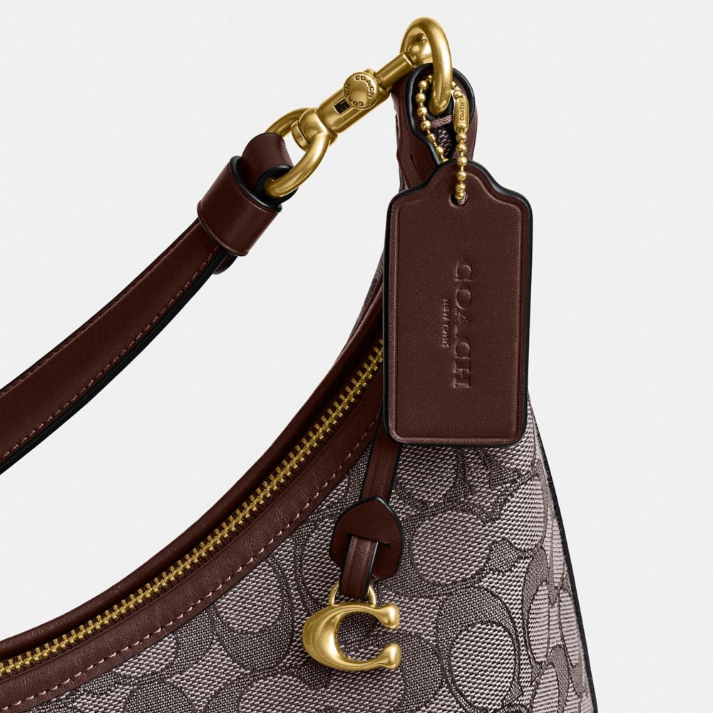 Coach Juliet Shoulder Bag 38 In Signature Jacquard Brass/Oak Maple