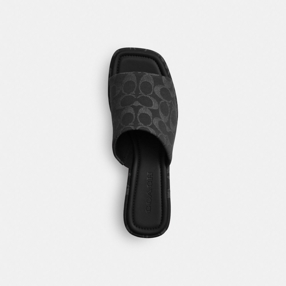 Women's Coach Phoebe Platform Sandal In Signature Denim Black